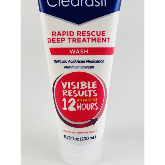 Clearasil Rapid Rescue Wash Deep Treatment 2% Salicylic Acne Face Wash Cleanser - Picture 2 of 7